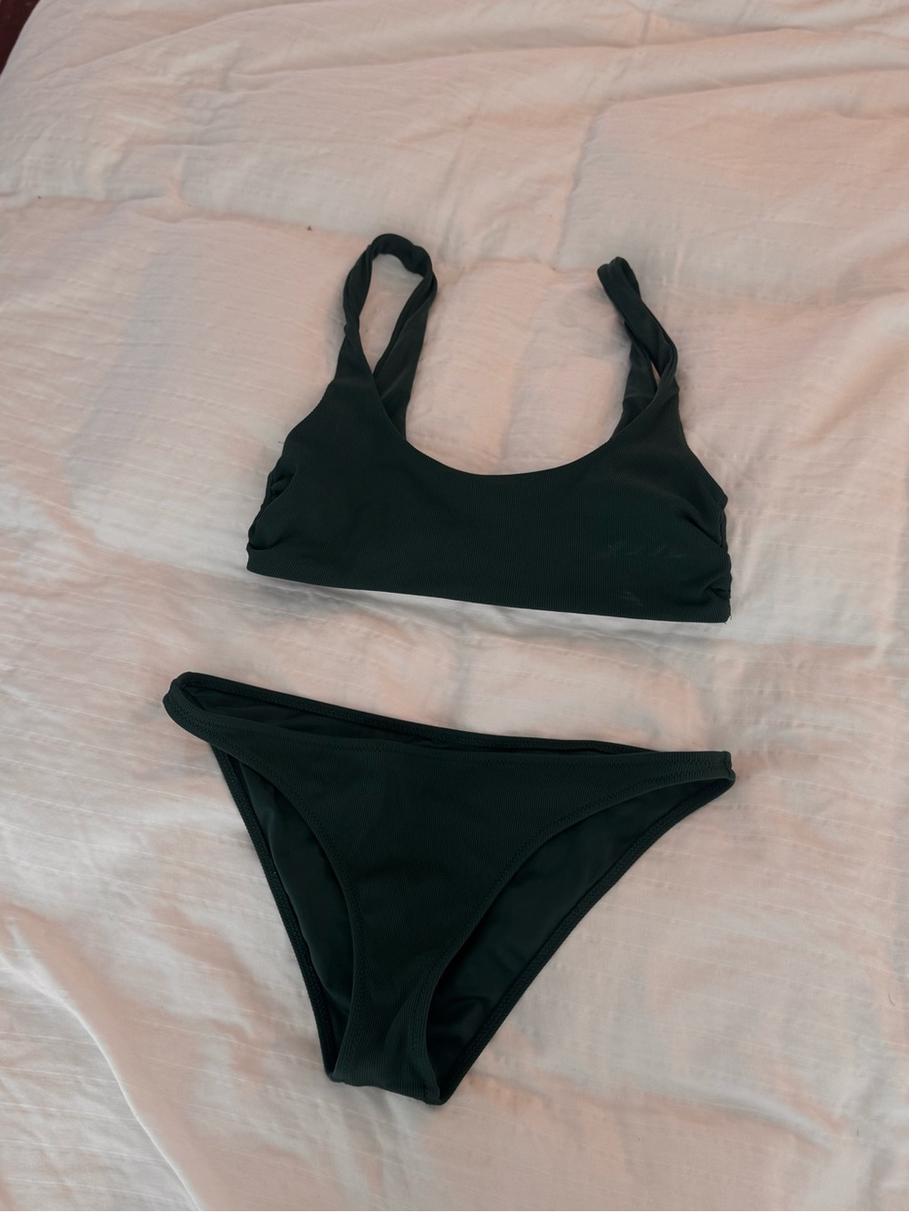 Tori Praver Black Scoop Bikini Set